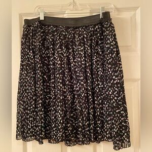 Torrid Black and White A-Line Skater Skirt